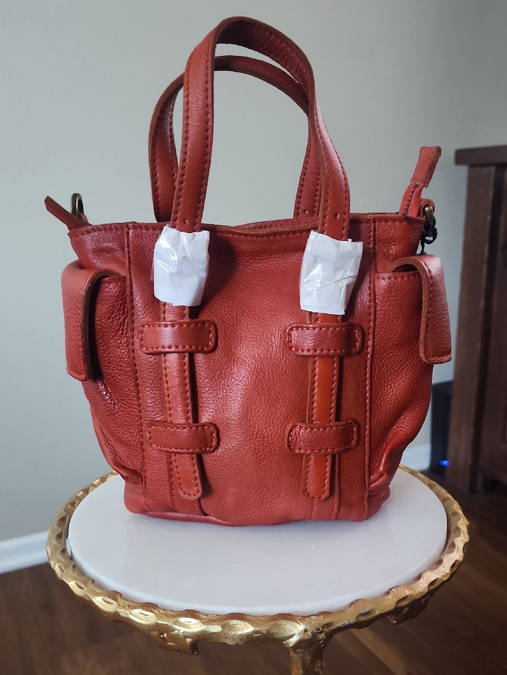 Women’s Orange/Red Leather Mini Handbag